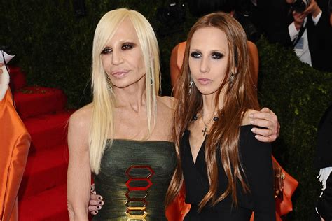 donatella e gianni versace|donatella versace and daughter.